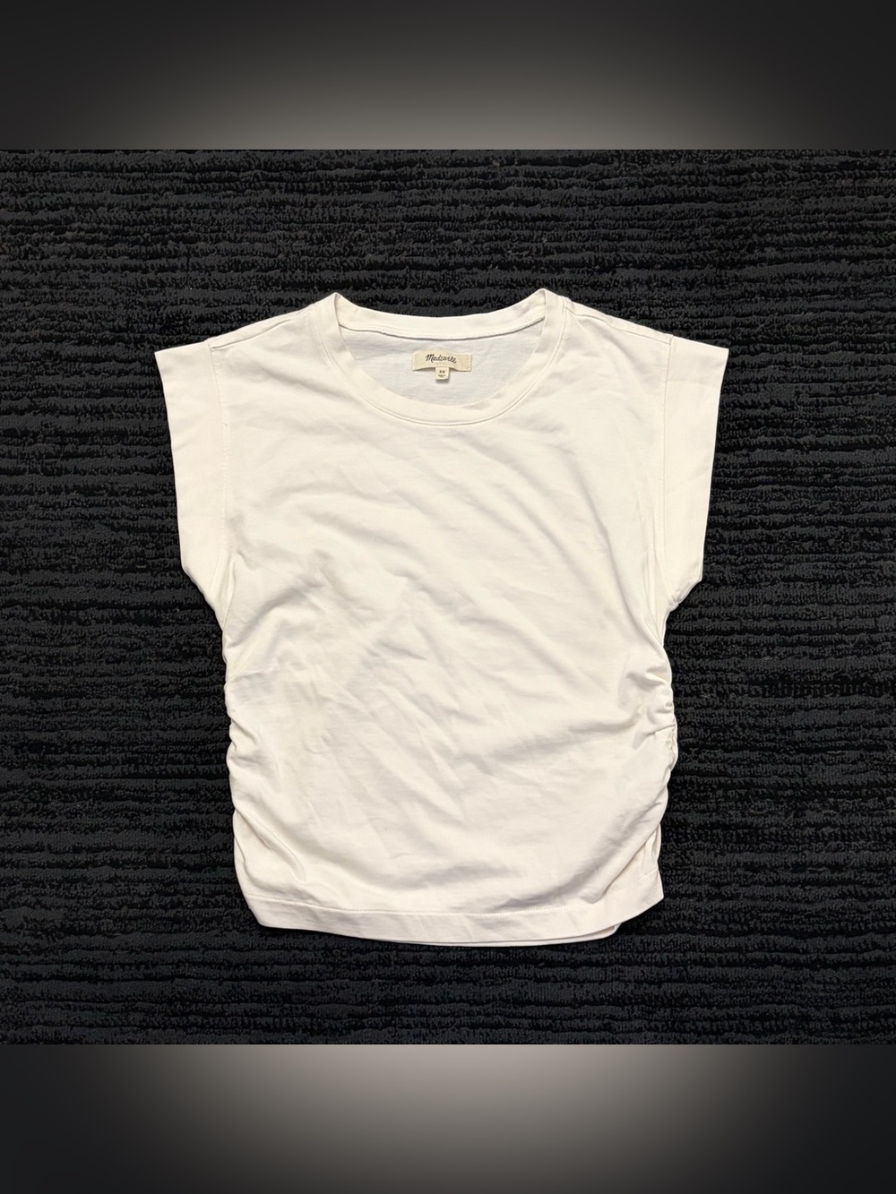 Madewell Side-Cinch Muscle Tee Crewneck Top